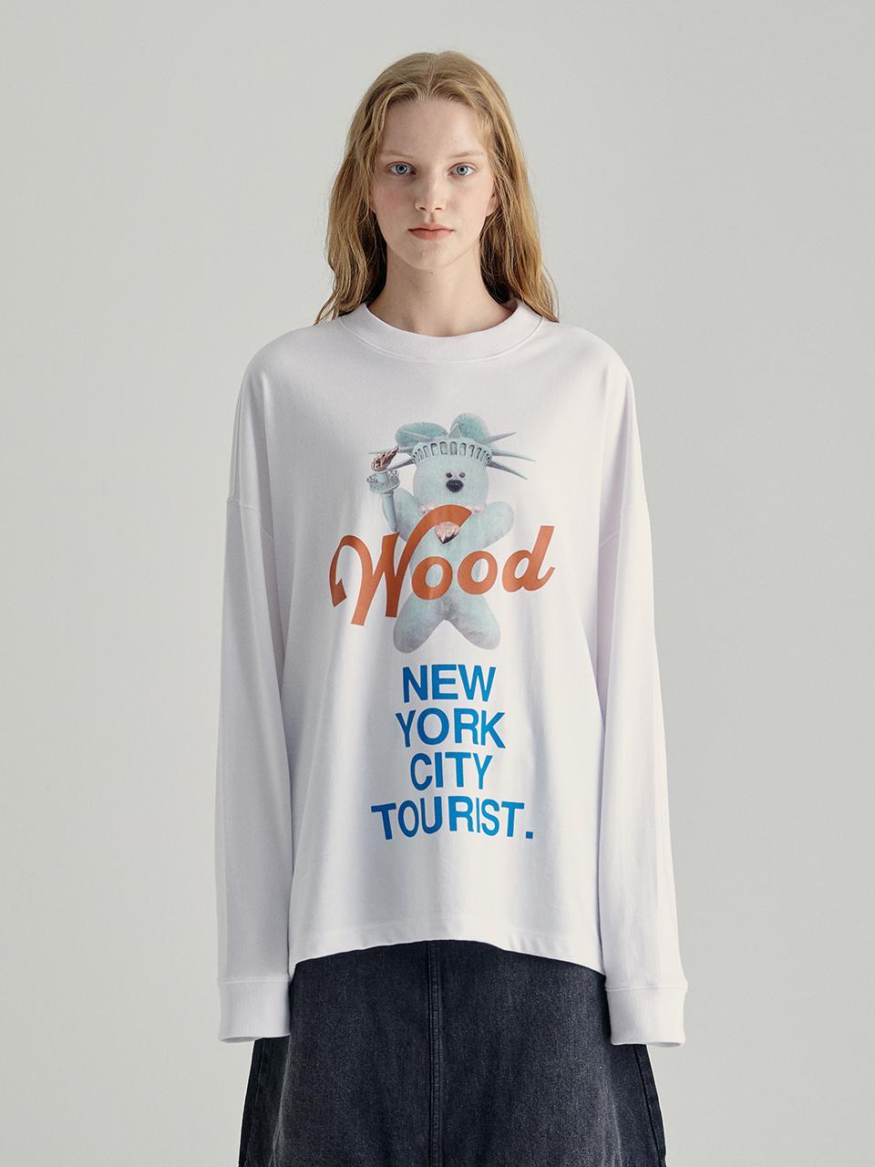 STATUE OF WOOD GRAPHIC T-SHIRT_white