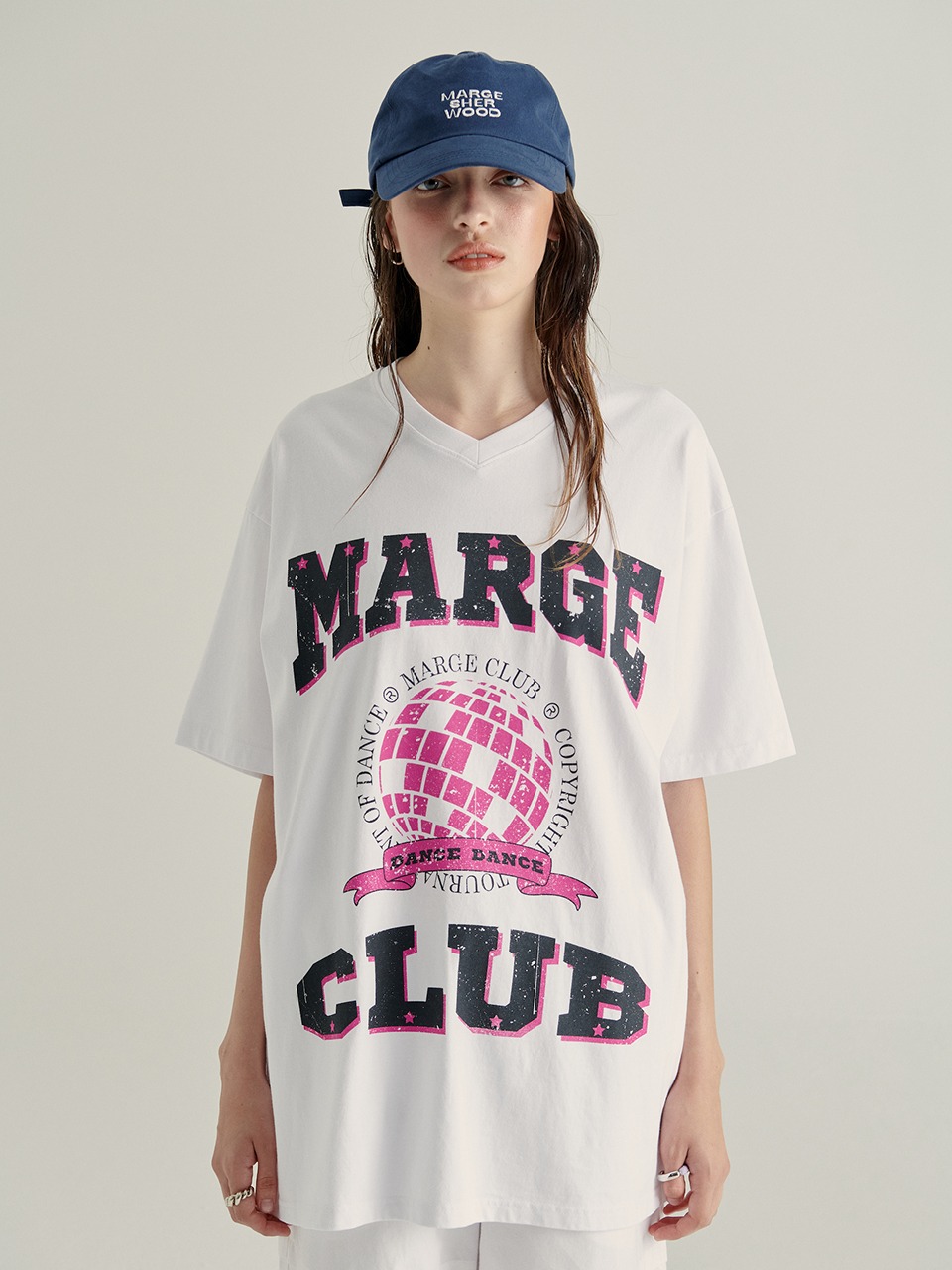 MIRRORBALL WASHED T-SHIRT_white